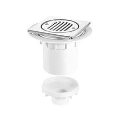 McAlpine Polished Stainless Steel Shower Outlet Grille For Tiled Floors - TSG2T6SS