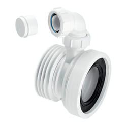 McAlpine WC-CON1V Straight Rigid WC Connector with 1.25" Universal Vent Boss