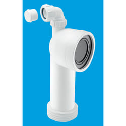 McAlpine WC-CON8V 90 Bend Adjustable Length Rigid WC Connector with 1Â¼" Universal Vent Boss