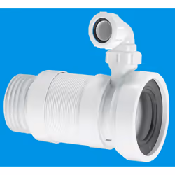 McAlpine WC-F23SV 97-107mm Inlet x 3½"/90mm Outlet Straight Flexible WC Connector with 1¼ Universal Vent Boss.