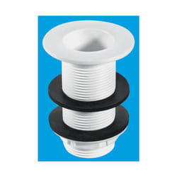 McAlpine W21 Tank Overflow; 70mm Flange x 3Â½" Tail Unslotted Waste without Overflow Grid