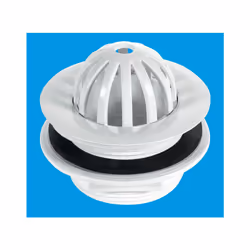 McAlpine WU20 2" Urinal Waste: 85mm Plastic Domed Flange with removable Dome x 42mm Tail: Backnut Model