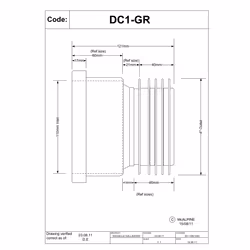 McAlpine DC1-GR Grey 4"/110mm Drain Connector