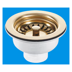 McAlpine BSWPVD 1½" Basket Strainer Waste: 113mm Stainless Steel Flange: Stemball Plug: Centre Pin Model