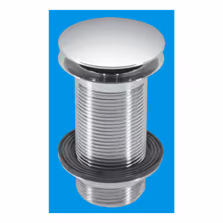McAlpine No Slot Free Flow Basin Waste with Mushroom Top 1.25'' 60mm Flange 90mm Tail DWU60-CB
