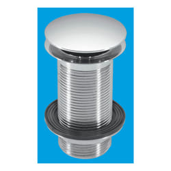 McAlpine No Slot Free Flow Basin Waste with Mushroom Top 1.25'' 60mm Flange 90mm Tail  DWU60-CB