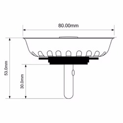 McAlpine Kitchen Sink Strainer Waste With Stemball Peg