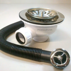 McAlpine BWSTOFSS 1Â½" Basket Strainer Waste and Overflow, Chrome