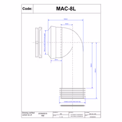 McAlpine MAC-8L 97-107mm Inlet x 4"/110mm Outlet 90? Bend MACFIT WC Connector