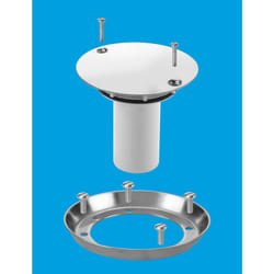 McAlpine TSGCONTVSS Conversion Kit to convert any TSG1 or TSG2 Gully to a sheet flooring gully with Polished Stainless Steel Clamp Ring, Cover Plate a
