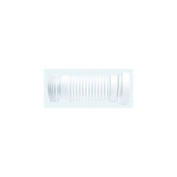 McAlpine WC-F18R Straight Flexible WC Connector - White