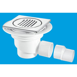 McAlpine TSG1-T150SS 75mm Water Seal Gully with Horizontal Outlet for Tiled or Stone Floors