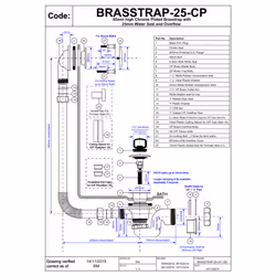 McAlpine 25mm Chrome Bath Trap with Combined Waste and Overflow BRASSTRAP-25-CP