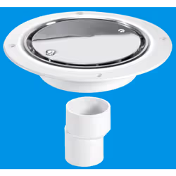 McAlpine USG2SS Untrapped Gully, Clamp Ring and Cover Plate, 2" Vertical Outlet and 2" x 1½" Socket Reducer