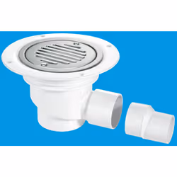 McAlpine TSG1SS-SL-SC 75mm Water Seal Gully with Horizontal Outlet for Sheet Flooring