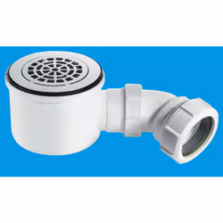McAlpine ST90CPB-P-HP 90mm x 50mm Water Seal Shower Trap with 2" Universal Outlet High-Flow High-Performance Trap with remova ...