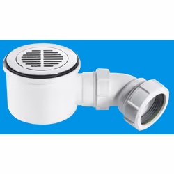 McAlpine ST90CPB-S-HP 90mm x 50mm Water Seal Shower Trap with 2" Universal Outlet High-Flow High-Performance Trap with remova ...