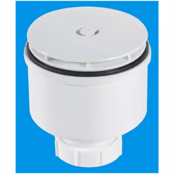 McAlpine ST90WH10-V 90mm x 50mm Water Seal Shower Trap with 2" Universal Vertical Outlet with removable 110mm Flange.