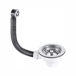 McAlpine 1 1/2" Basket Strainer Waste and Overflow - Clicker BSWCLSOFSS