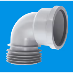 McAlpine DC90-GR Grey 4"/110mm 90 Drain Connector with Boss