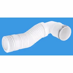 McAlpine Long 90 Bent Back to Wall Flexible WC Connector 4'' WC-CON8F-BTW