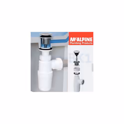 McAlpine Fast Fix Basin Clicker Waste with Bottle Trap 1 1/4" - BK1 Easy Clean
