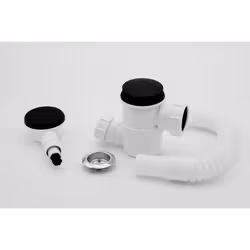 McAlpine 1.50 Top Access Bath Trap+O/F  In Matt Black