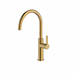 McAlpine Torridon Side Single Lever Kitchen Mixer Tap - Brushed Brass
