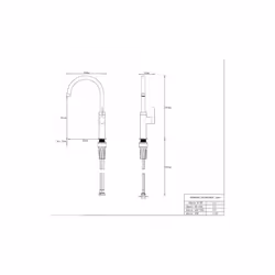 McAlpine Kinloch Rubber Hose Dual Function Aerator Kitchen Mixer Tap - Chrome