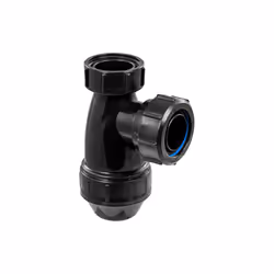 McAlpine E10-BL Black 1.25" Shallow Bottle Trap for Basins