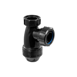McAlpine E10-BL Black 1.25" Shallow Bottle Trap for Basins
