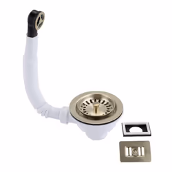 McAlpine 1.5" Universal Basket Strainer Waste and O/flow Brushed Brass