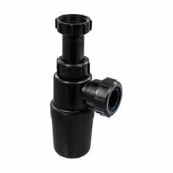 McAlpine Black Adjustable Inlet Slim Bottle Trap 1.25"
