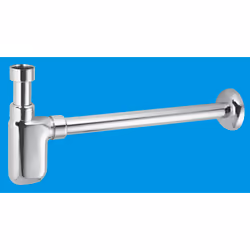 McAlpine A32UK-CB 75mm Water Seal Chrome Plated Brass Adjustable Inlet Cylindrical Bottle Trap