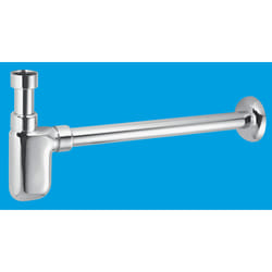 McAlpine A32UK-CB 75mm Water Seal Chrome Plated Brass Adjustable Inlet Cylindrical Bottle Trap