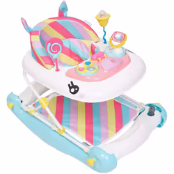 MyChild Unicorn 2-in-1 Walker Rocker, Pink Rainbow