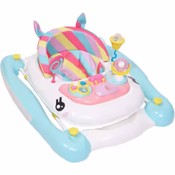 MyChild Unicorn 2-in-1 Walker Rocker, Pink Rainbow