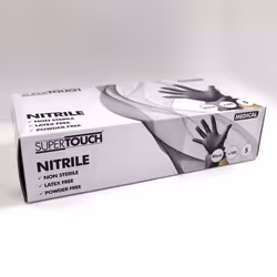 Supertouch Nitrile Powder & Latex Free Black SIZE SMALL Medical Gloves