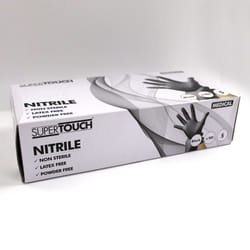 Supertouch Nitrile Powder & Latex Free Black SIZE SMALL Medical Gloves