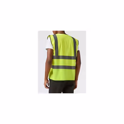 Supertouch 32343 Zipped Hi Vis Vest, Large, Yellow