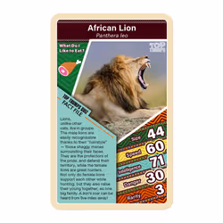 African Wildlife Top Trumps Card Game