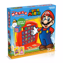 Super Mario Match The Crazy Cube Game Travel Board Game, Multilingual, 15 Characters including Mario, Luigi and Princess Peac ...