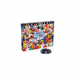 World Football Stars 1000 Piece Jigsaw Puzzle Game, Piece together football players including Harry Kane, Pele, Maradona, Lucy Bronze and Carli Lloyd,