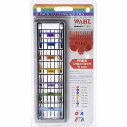 Coloured Attachment Comb Clippers -  wahl comb colour set 18 coded plastic clipper attachments standard multi cut clippers coloured