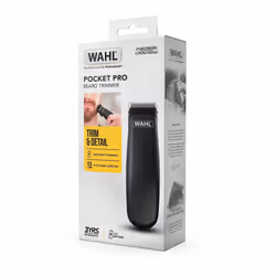 Wahl Pocket Pro Hair Trimmer Battery Black Rubberised 8066-717
