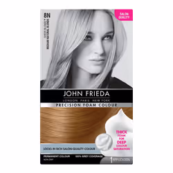 John Frieda Precision Foam Colour Hair Dye, Number 8N, Medium Natural Blonde