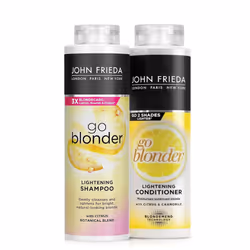 John Frieda Duo Pack Sheer Blonde Go Blonder Lightening Shampoo and Conditioner Set for Blonde Hair, 2 x 500 ml