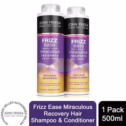John Frieda Frizz Ease Miraculous Recovery Hair Shampoo & Conditioner Duo, 500ml