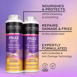 John Frieda Frizz Ease Miraculous Recovery Hair Shampoo & Conditioner Duo, 500ml