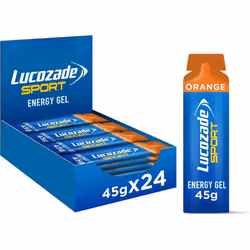 Lucozade Sport Energy Gels, Dual-Fuel Orange flavour, 24 x 45g SEE DATES